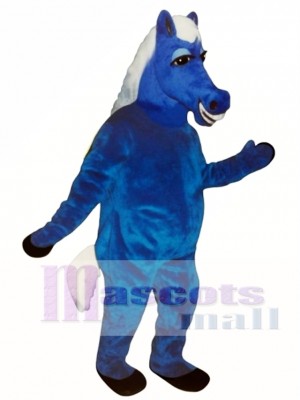 Cute Blue Horace Horse Mascot Costume Animal