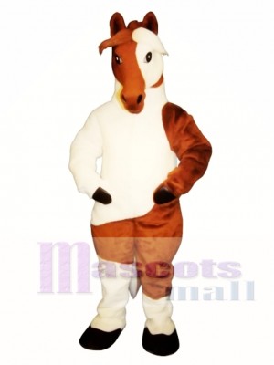 Cute Old Paint Horse Mascot Costume Animal