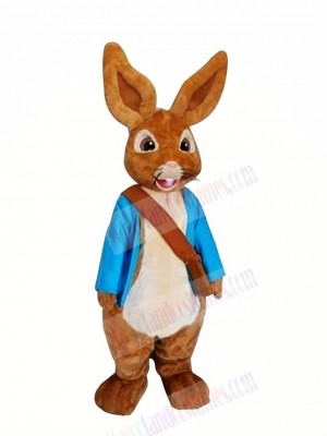 Peter Rabbit with Blue Clothes Mascot Costumes Cartoon	