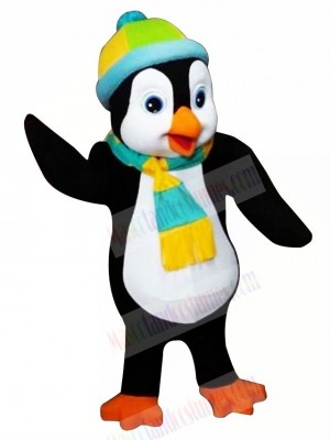 Penguin with Colorful Hat Mascot Costumes Cartoon