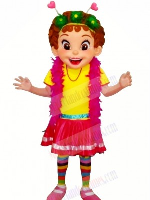 Nancy with Colorful Clothes Mascot Costumes People