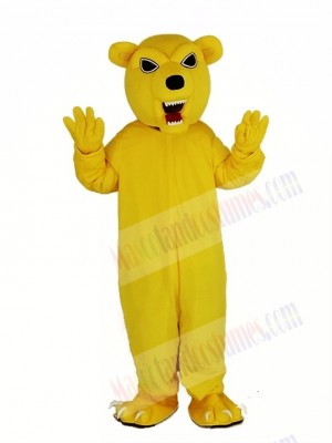 Yellow Funny Bear Mascot Costume
