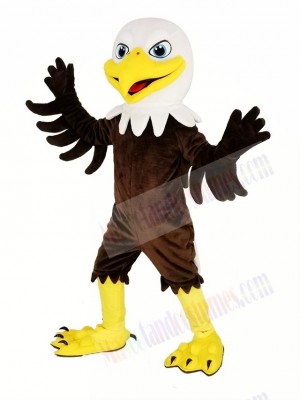 White Head Eagle with Blue Eyes Mascot Costume