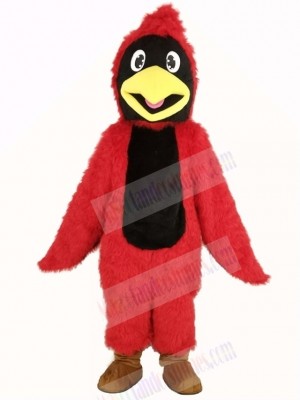 Long Hair Red Cardinal Mascot Costume Animal