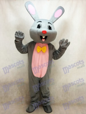 Easter Grey Bunny Rabbit Hare Mascot Costume