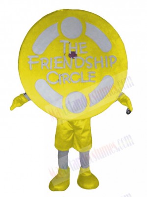 Yellow Friendship Circle Mascot Costume