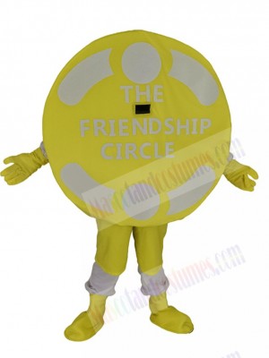 Friendly Yellow Friendship Circle Mascot Costume