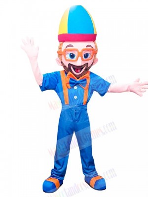 Blippi Boy Mascot Costume Halloween Party Event Character Birthday Cosplay