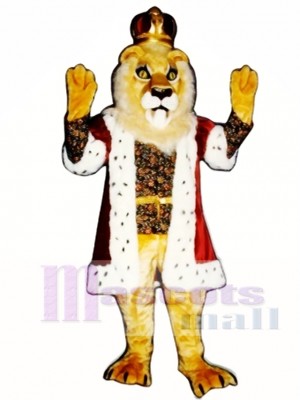 Cute King Lionel Lion Mascot Costume