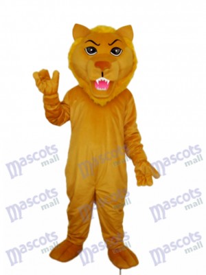 Old Brown Lion Mascot Adult Costume