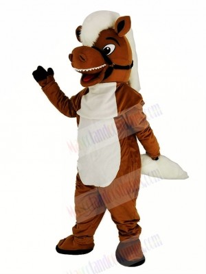 Brown Stable Horse Mascot Costume