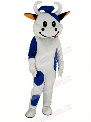 Blue Cattle Cow Mascot Costume Animal