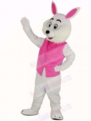 Wendell Rabbit Easter Bunny in Pink Vest Mascot Costume