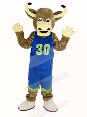 Texas Longhorns Bull in Blue Sportswear Mascot Costume