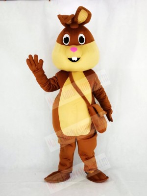 Brown Easter Bunny Rabbit Mascot Costume Cartoon