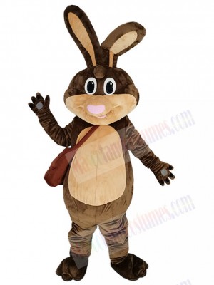 Lovely Brown Easter Bunny Mascot Costume Animal