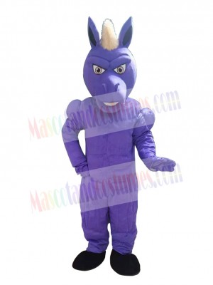 Blue Mustang Horse Mascot Costume