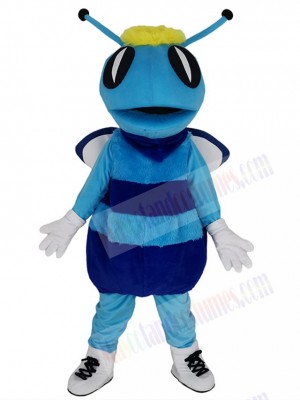 Blue Hornet Bee Mascot Costume Animal