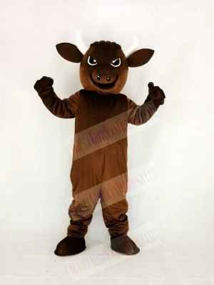 Brown Sport Power Bull Mascot Costume College
