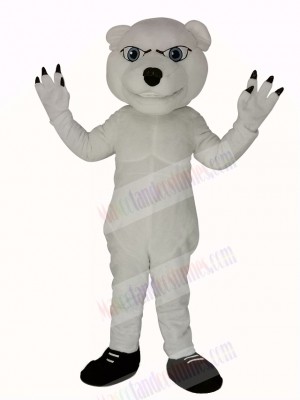 Muscle Polar Bear Mascot Costume Animal