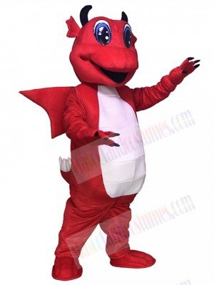 Red Dragon with White Belly Mascot Costumes Animal