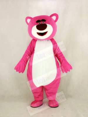 Pink Bear Mascot Costume Cartoon