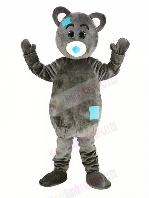 Gray Teddy Bear Mascot Costume Cartoon Male	