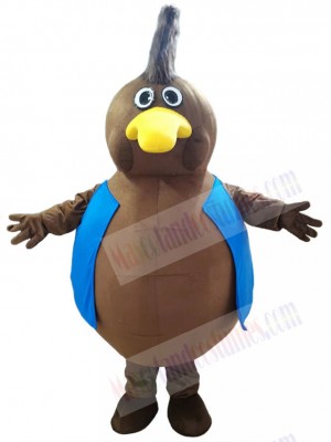 Brown Long Beak Bird Mascot Costume Animal