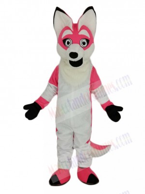Pink Fox with Long Tail Mascot Costume