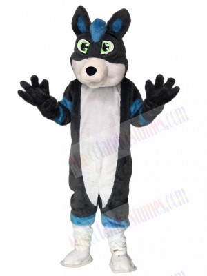 Gray and Blue Husky Dog Fursuit Mascot Costumes Animal