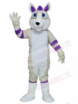 Greamy and Purple Husky Dog Fursuit Mascot Costumes Animal