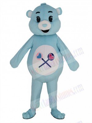 Blue Love Bear Mascot Costume Animal