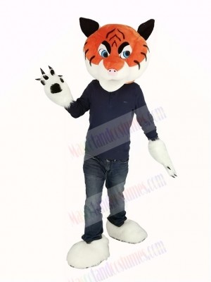 Orange Furry Tiger Mascot Costume Head Only