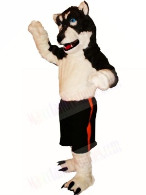 Black & White Wolf Mascot Costumes 