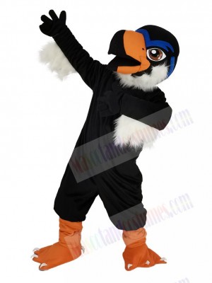 Black Fierce Eagle Mascot Costume Bird