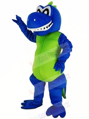 Smiling Blue Dragon Mascot Costume Animal