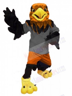 Agile Hawk Mascot Costume Animal with Orange Head