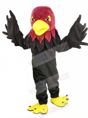 Cool Black Hawk Mascot Costume Animal