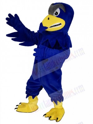 Fierce Royal Blue Falcon Eagle Mascot Costume	