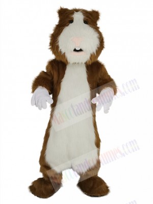 Cute Brown and White Hamster Mascot Costume Animal