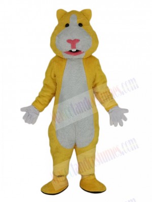 Yellow and White Hamster Mascot Costume