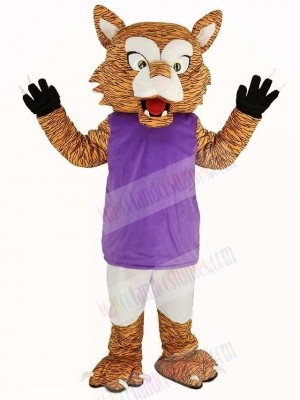 Wildcat with Purple Vest Mascot Costume Animal