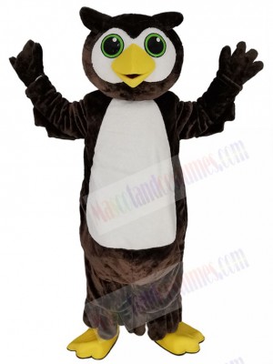 Dark Brown Owl Mascot Costume Animal