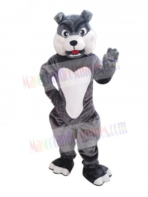 Grey Bulldog Mascot Costume Animal
