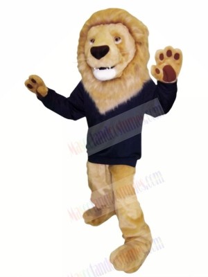 Strong Lion with Sweater Mascot Costumes Cartoon