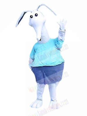 White Aardvark Mascot Costumes Cartoon