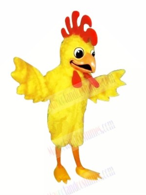 Beautiful Yellow Furry Chicken Mascot Costumes Cartoon