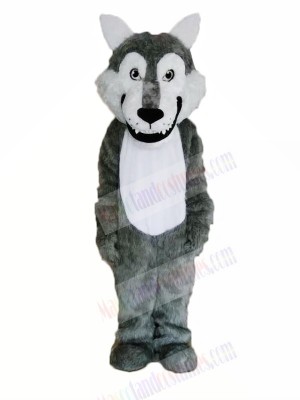Cute Gray Wolf Mascot Costumes Cartoon