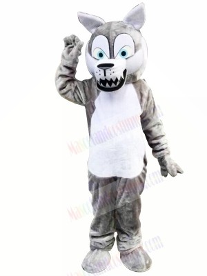 Fierce Grey Wolf Mascot Costumes Cartoon