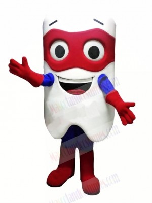 Hero Tooth Mascot Costume Cartoon